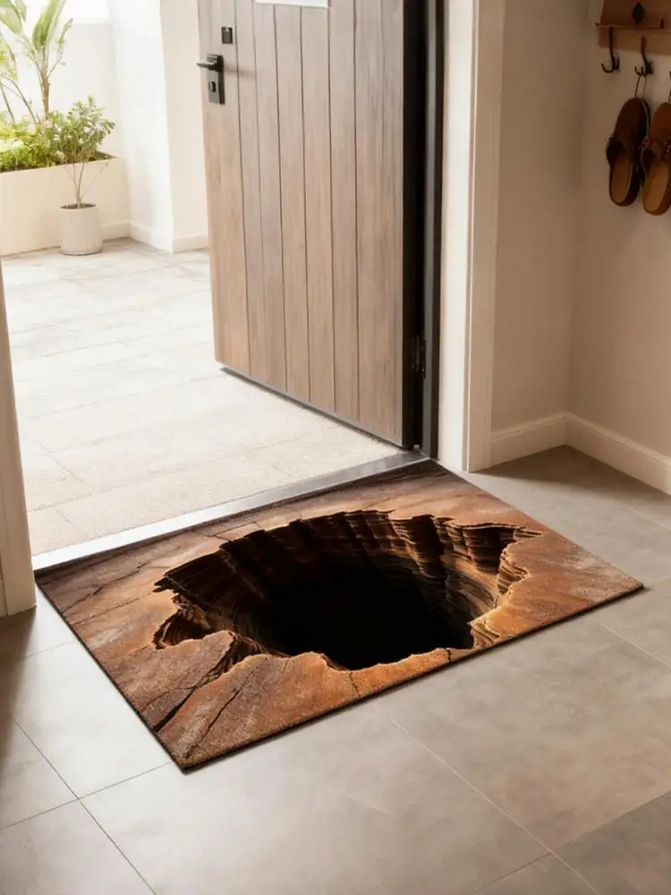 2026 3D Rugs Optical Illusion Visual Illusion Doormat Non-Slip Door Mats For Entryway Kitchen Bathroom Entrance Patio Bedroom