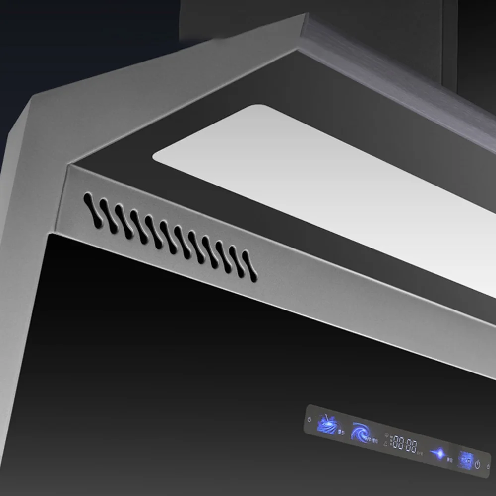 Campana extractora de cocina de succión grande para el hogar, Campana Extractora de limpieza automática