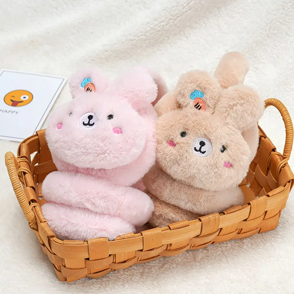 غطاء أذن مريح على شكل أرنب شتوي سميك مقاوم للرياح غطاء أذن للنساء غطاء أذن لطيف على شكل رسوم كرتونية #4