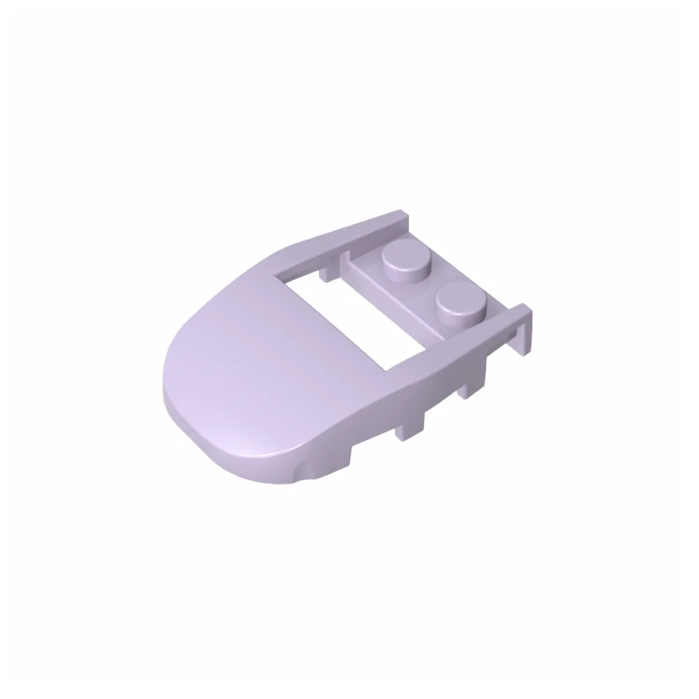 4x3 tapering arcuate face with orifices, Synthetic snap‑fasten slabs MOC surrogate components 2195  Compatible with LEGO 50948