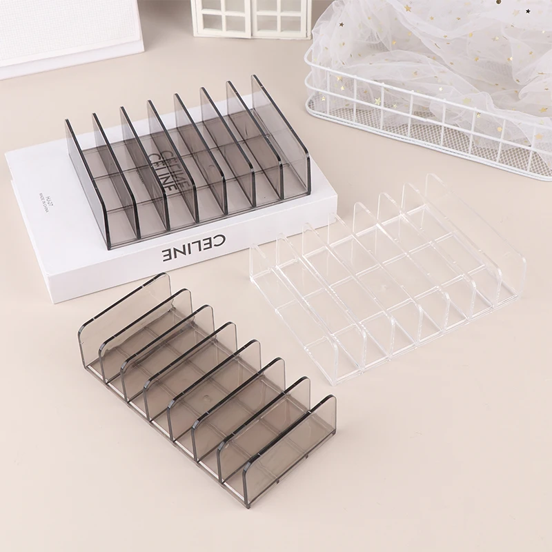 Palette de fards à barrage pour femmes et filles, étagère de rangement transparente pour poudre à barrage, outils de maquillage T1, support de compartiment