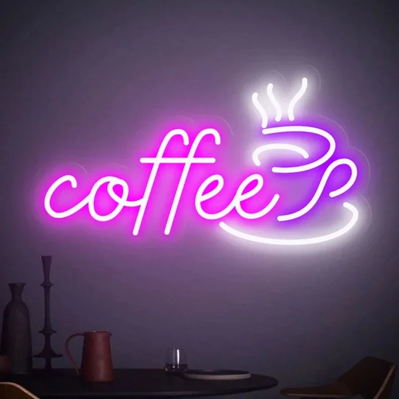 Coffee Led Neon Light Custom Neon Signs for Cafe Coffee Bar Store Decoration Shop Home Bedroom Kitchen Office Wall Decor