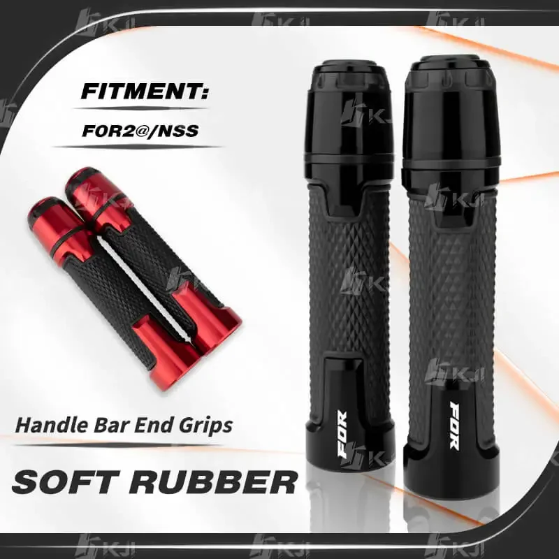 

For Honda NSS FORZA 350/300/250/125/150/750 Rubber Hand Grips with Bar End Weights Non-Slip Handle Throttle Grip Slider Plug Cap