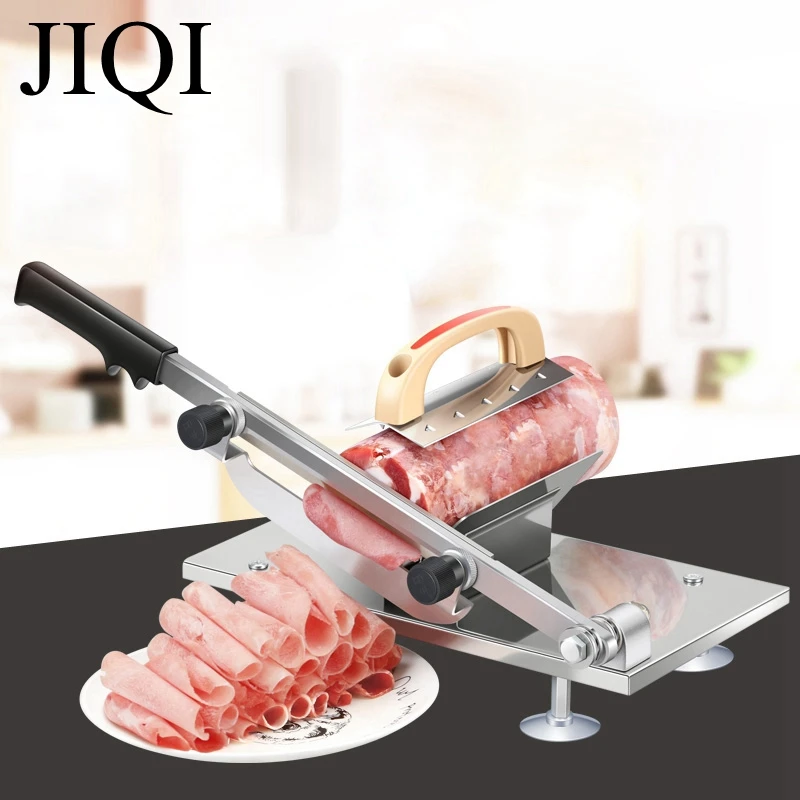 JIQI Meat slicing machine Alloy+Stainless steel Household Manual Thickness adjustable meat and vegetables slicer