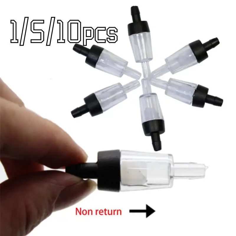 5/10Pcs One Way Non-Return Check Valve Aquarium Air Pump Check Valve Plastic For Fish Tank Air Line Tube Hose Pipe Accessories