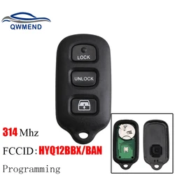 QWMEND HYQ12BBX Car Remote Key for Toyota Sequoia 4Runner 2001-2008 Smart Car Key Fob 3+1Buttons 314Mhz Original Keys