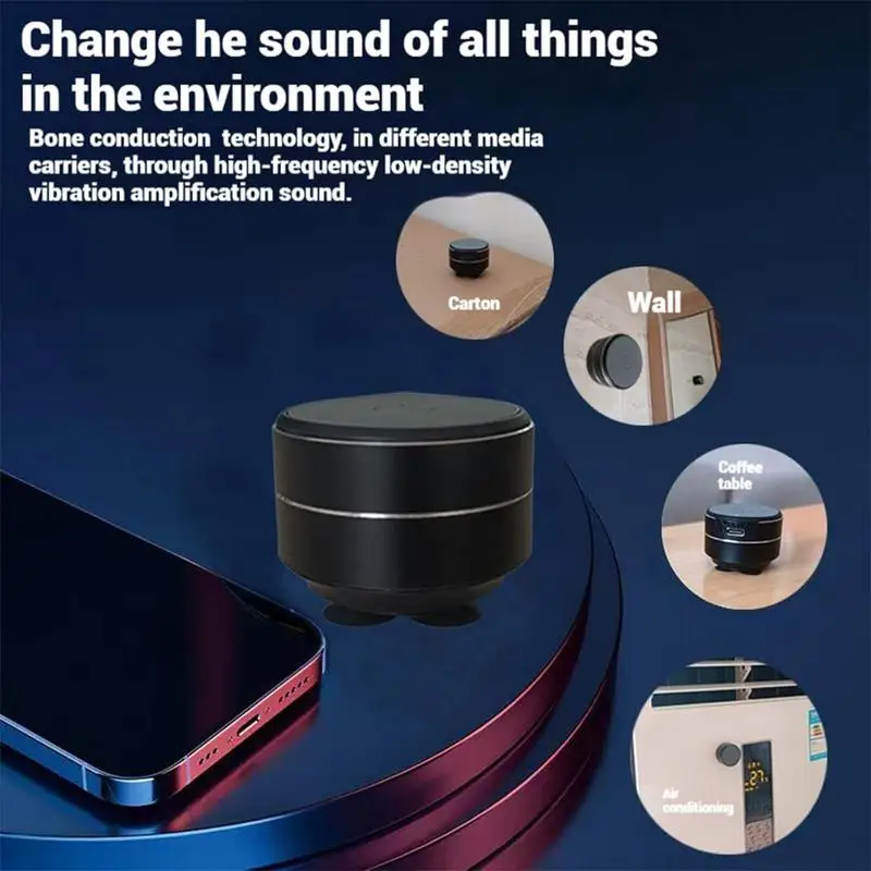 TWS bone conduction speaker wireless stereo digital speaker portable subwoofer waterproof speaker 360 surround sleep speaker.