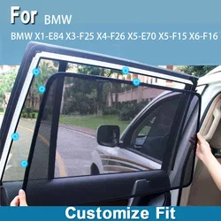 Magnetic Car Front Side Window Sunshade For BMW X1-E84 X3-F25 X4-F26 X5-E70 X5-F15 X6-F16 Sun Shield Sun Shade Car Curtain