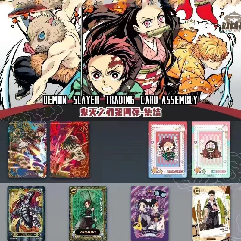 Wholesales Demon Slayer Collection Cards Demon Slayer Trading Card Assembly Aikaho Ds-04 Muster Booster Box Table Playing Cards