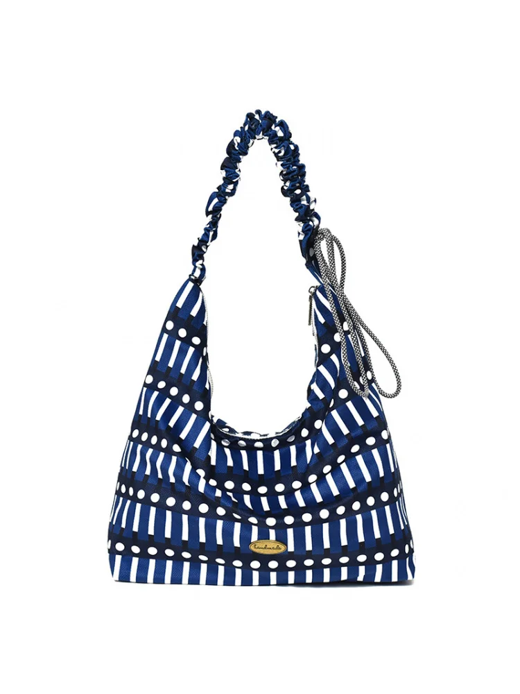 Early Spring Matchstick Series Fashionable Versatile Retro Style Drawstring Bag Large Capacity for Women Commuting to Work