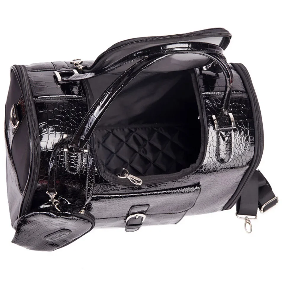Hanpanda Portable Outdoor Dog Bag Small Dog Transport Bag Leather Travel Chihuahua Teddy PU Carrier for Dog Handbag with Purse