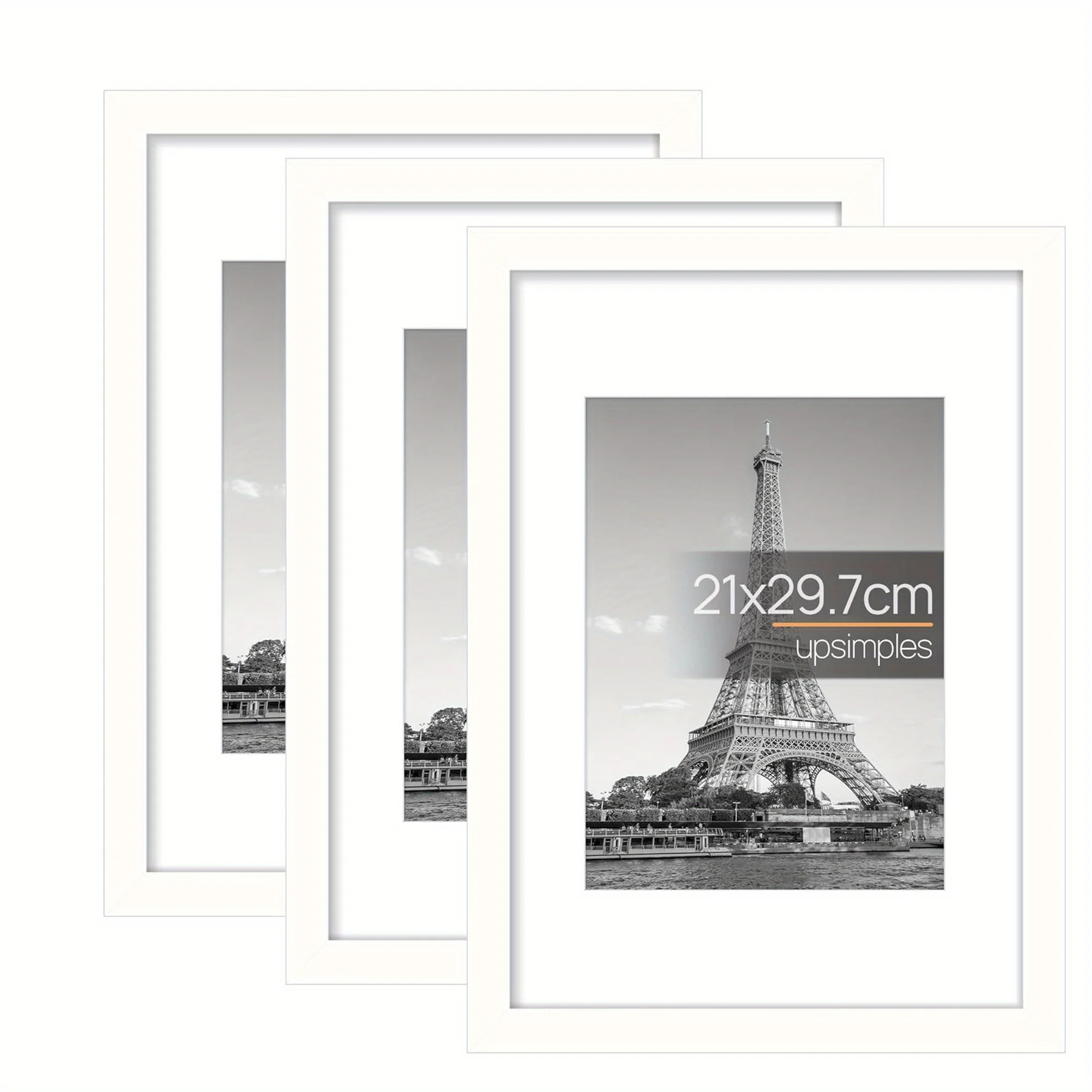 3pcs Wooden Photo Frames for Picture Wall A4 Pictures Frame Stand For Pictures Certificate Commemorative Gift white/black