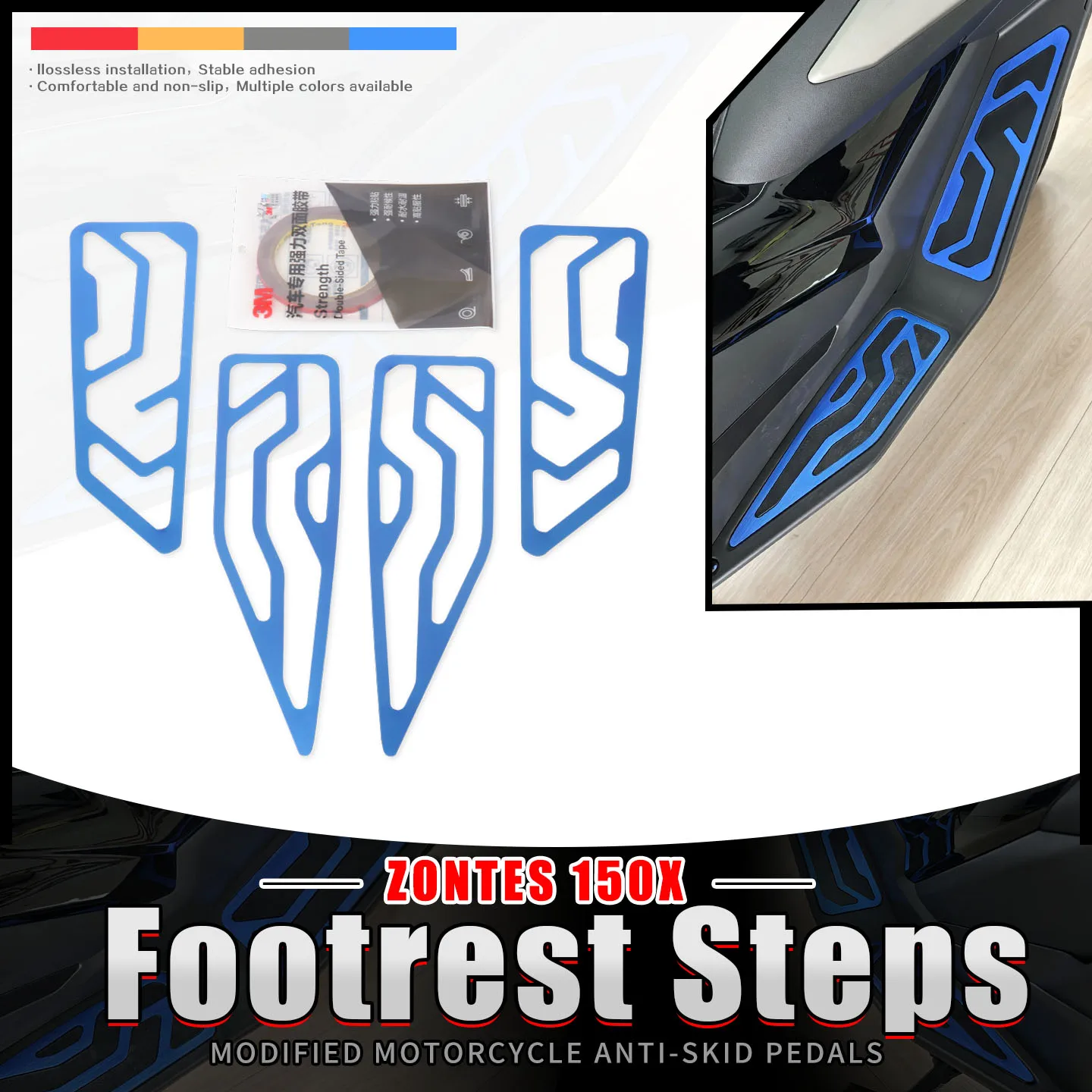 

FOR ZONTES 150X X150 150-X 150x Motorcycle Accessories Footrest Steps Footboard Foot Rest Foot Pads Pedal Plate Pedals