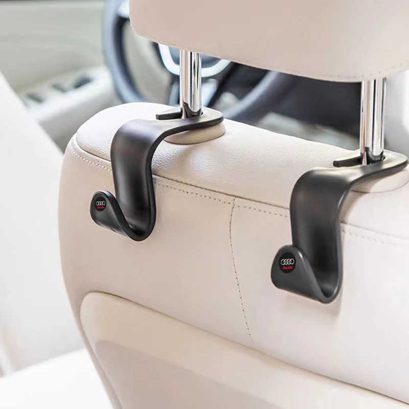 1/2pcs Universal Car Seat Hook Multifunctional Storage Hanger for Audi Sline C5 C6 C7 A4 B6 B8 B7 A6 A3 A5 Q3 Wheel Center Caps view 6