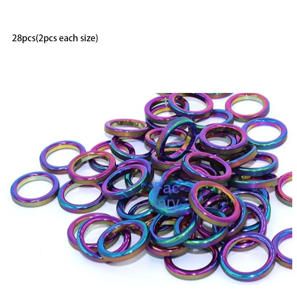 28Pcs Size 2#-30# Fishing Rod Wire Ring Different Size Ceramic O Ring Fishing Line Guide Eye Ceramic Ring Over Wire Guide Ring