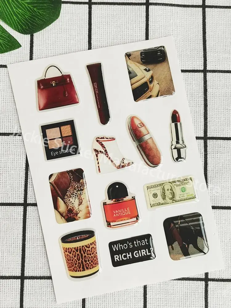 คริสตัลตกแต่ง 3D เคสโทรศัพท์สติกเกอร์แฟชั่นแก้วเรซิ่นป้ายโดมยอดนิยมอีพ็อกซี่เจลโลโก้เยลลี่น่ารัก DlY รูปร่าง