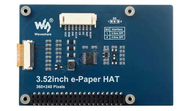 3.52-Inch Red and Black and White E-Paper Electronic Ink Screen 360x240, Suitable for Arduino Raspberry Pi, Etc.