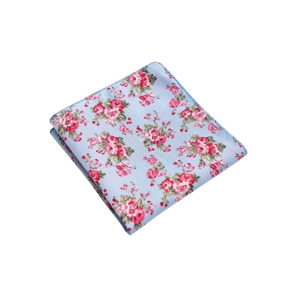 Frete grátis ikepeibao novo masculino bege flor bolso quadrado lenços paisley floral algodão hankies