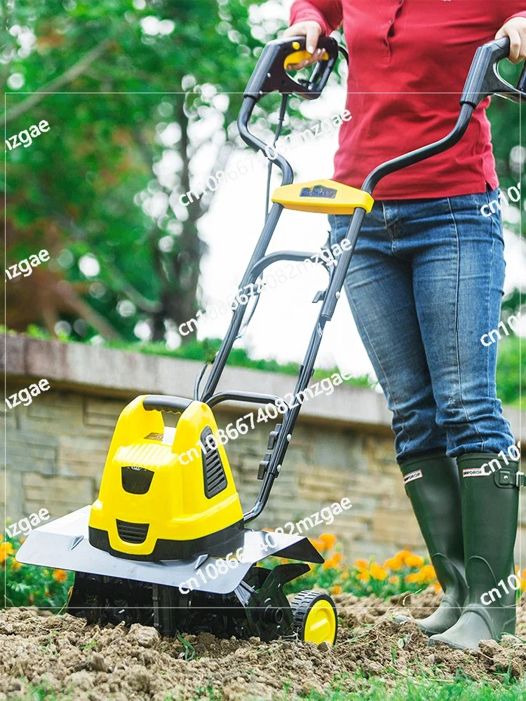 Electric Small Tillage Ripper Micro-tiller Household Small Plowing Machine Scarifier Orchard Greenhouse Rotary Tiller 220V 2400W