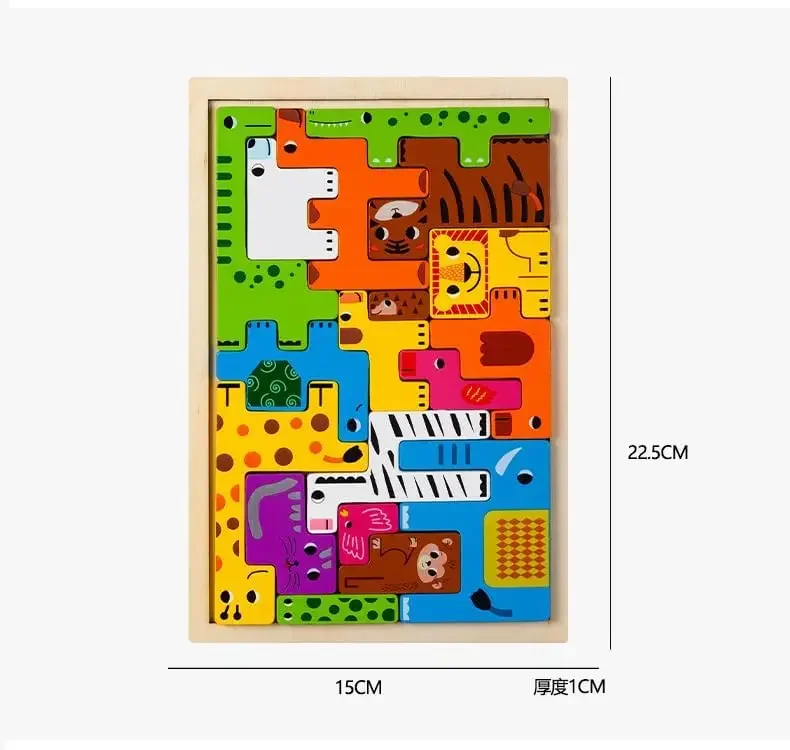 Puzzle Set 4 stücke Bord Spielzeug Bausteine Farbe DIY Clever Board Sammlung Kreative Geschenk Holz Spielzeug Puzzles Kinder Spiele
