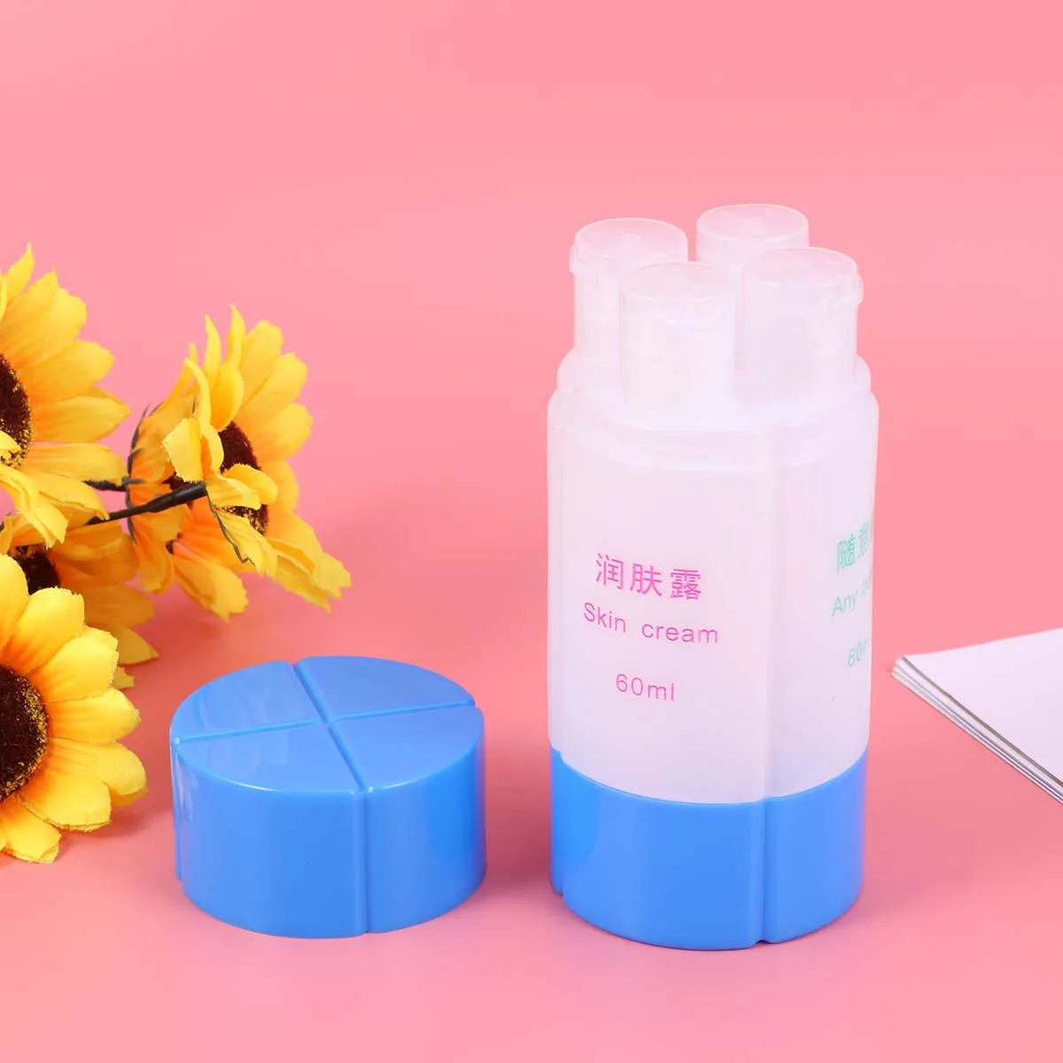 

4 in 1 Eco friendly Travel Bottles Set Leakproof Portable Toiletries Container Reusable Purple Lotion Shampoo Refillable