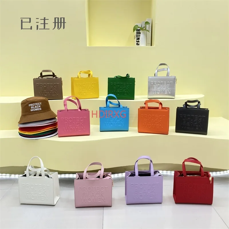 2024 New Cross Body Letter Bags Women\'s Embossed Flower Tray Special Bag High End Small Square Bags Candy Color Women\'s Bag