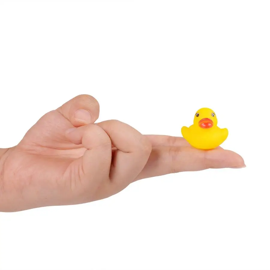 Mini juego de patos de goma, mini juguete de baño de patos de goma coloridos para niños, flotador amp Squeak, juego de juguetes de piscina de patos pequeños para fiesta infantil F