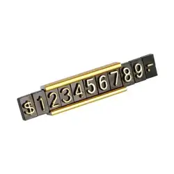 10Pcs Mini Metal Base Frame Indicator Letter Price Cube Kit Combined Adjustable Mini Pricing Tag Stand