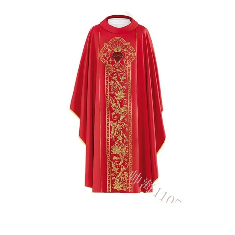 Monaco chiesa Costume sacerdote capo monaco croce stampa abito abito gesù religione cristo pastore clero uomo abito mantello vestito per adulto