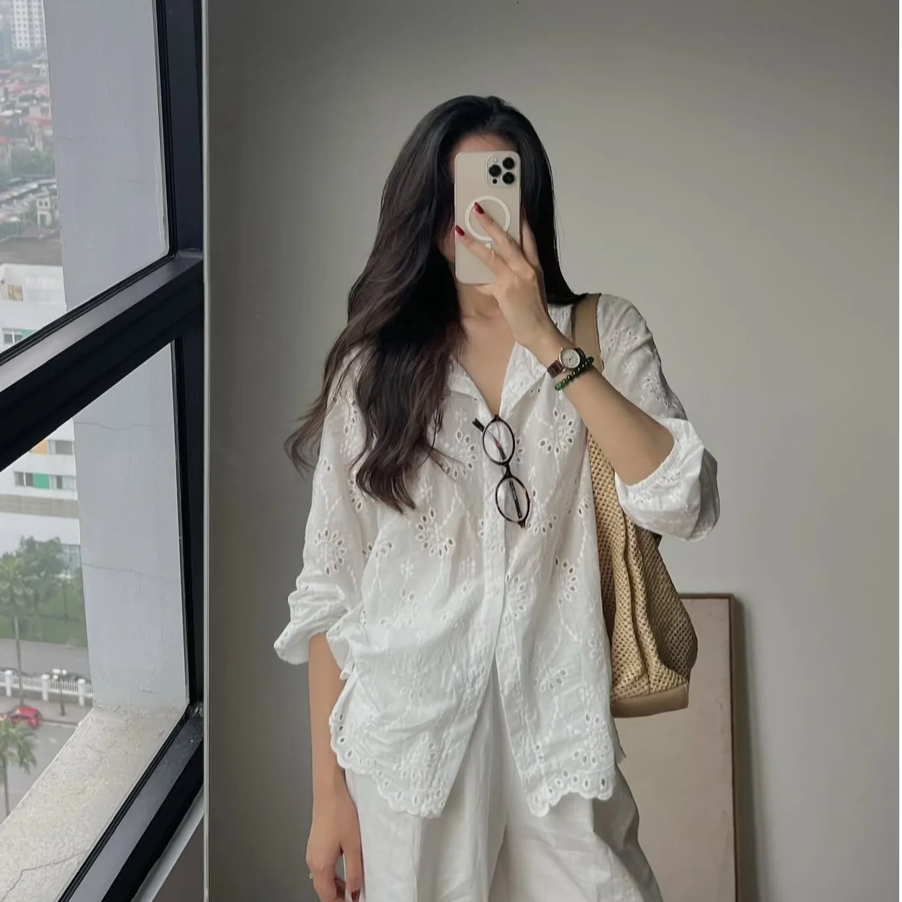 

Spring 2026 Women's Fashionable Versatile Korean Style Casual Set Breathable Long Sleeve Elegant Design Sweet Atmosphere