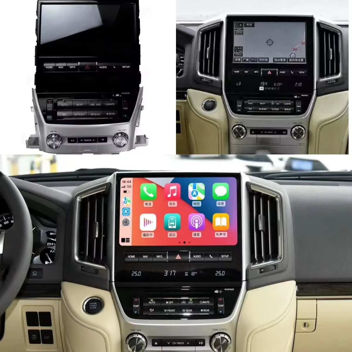 Upgrade 10 Inch Android For Toyota Land Cruiser LC200 LC300 2008-2022 Wireless CarPlay Multimedia GPS Car Video Player Head Unit