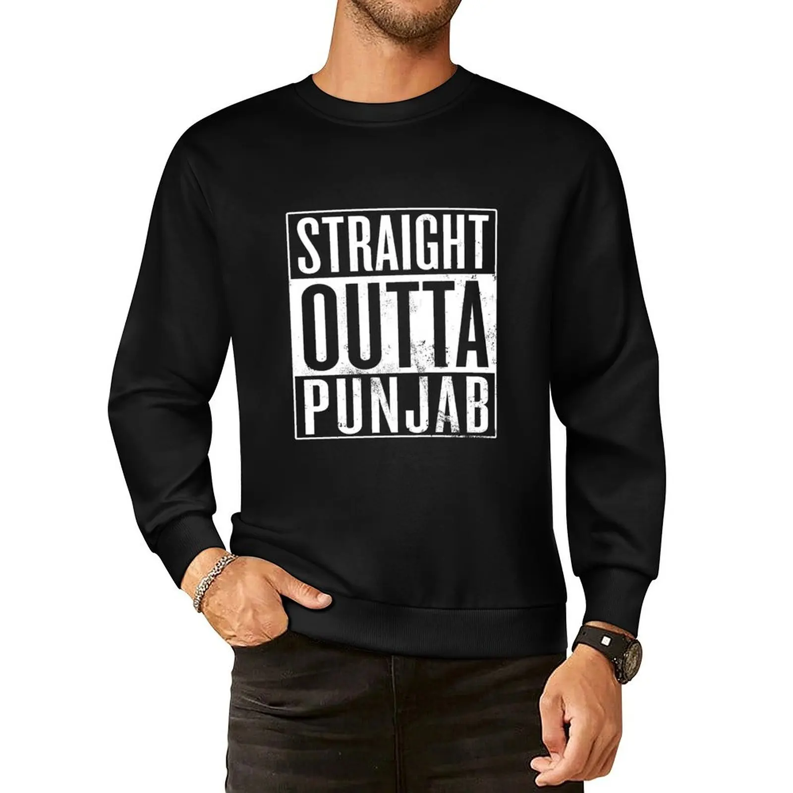 

Straight Outta Punjab Pullover Hoodie korean autumn clothes hooded shirt new in sweatshirts