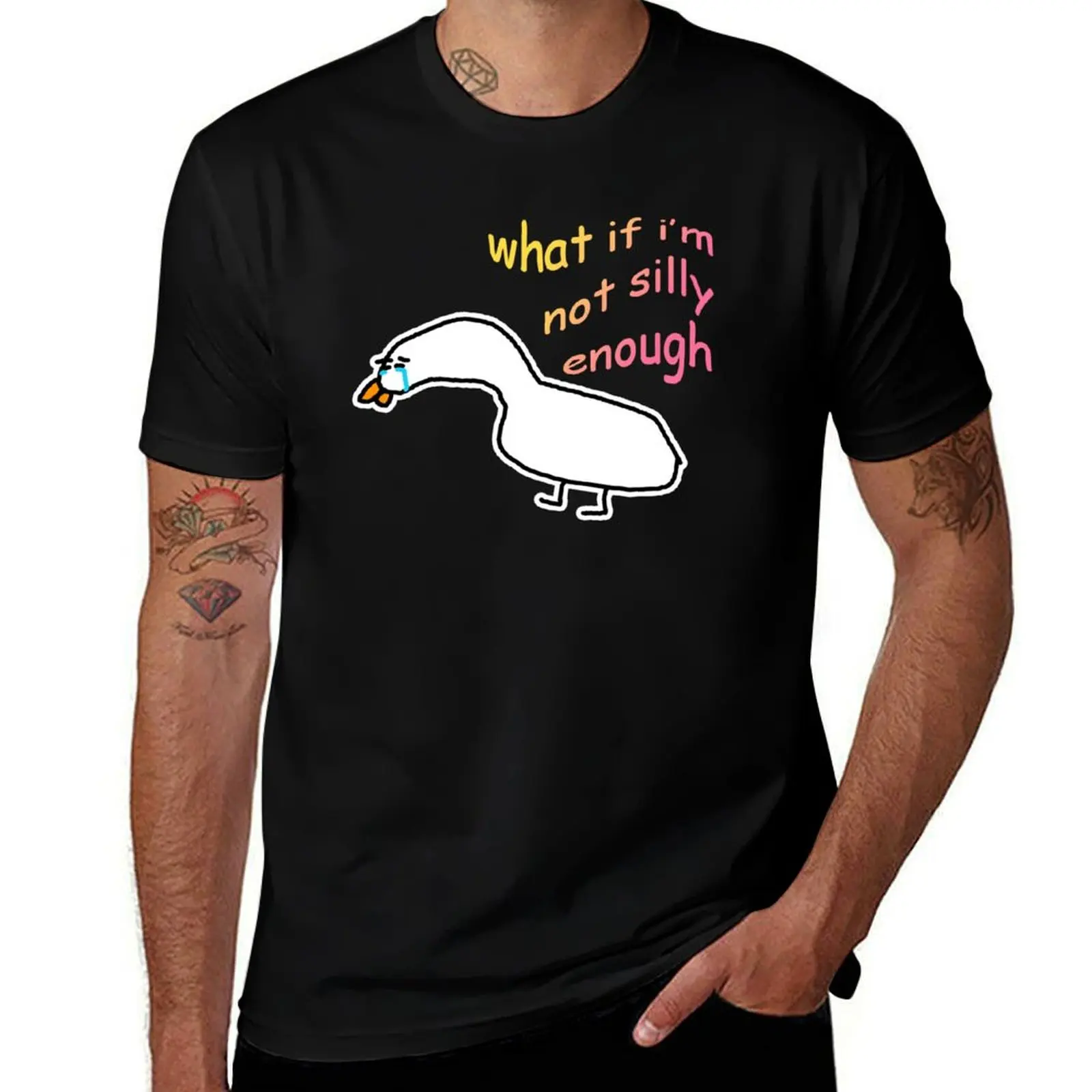 

What If I'm Not Silly Enough Sad Crying Goose Meme T-Shirt shirts graphic vintage clothes mens vintage t shirts