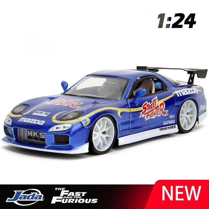 

JADA 1:24 RX7 1993, легкосплавный автомобиль, литье под давлением и игрушечный транспорт, модель автомобиля, миниатюрная масштабная модель автомобиля для детей
