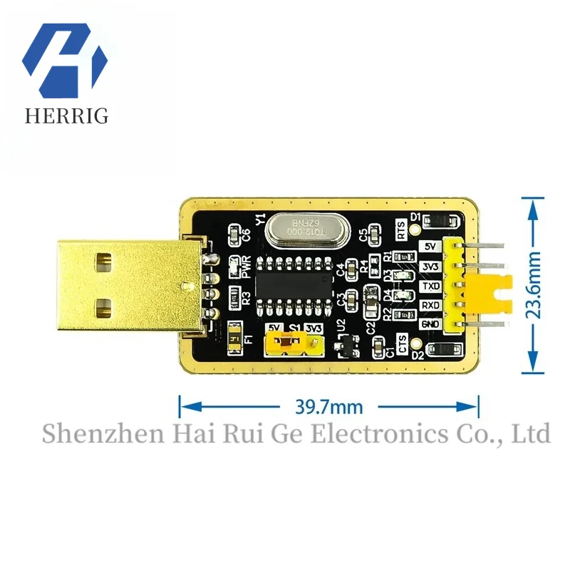 1 قطعة Tuhao الذهب CH340G RS232 لتر USB إلى وحدة TTL إلى المنفذ التسلسلي في تسعة ترقية كابل وامض لوحة صغيرة ttl