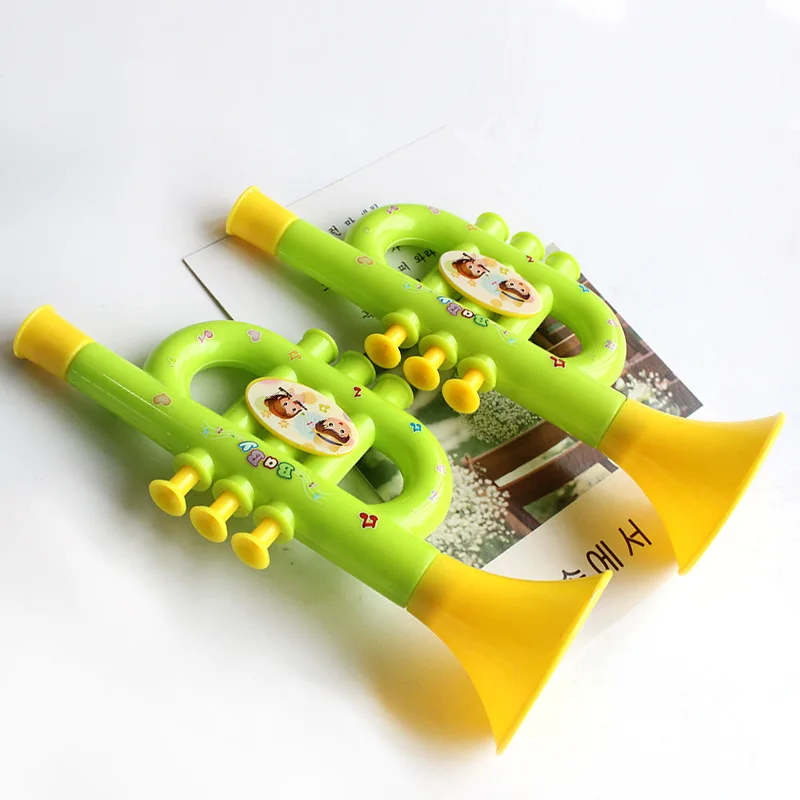 1 Pcs Creative Children's Plastic Small Toys Can Blow The Small Horn Cute Cartoon Small Horn Children's Musical Instrument Toys