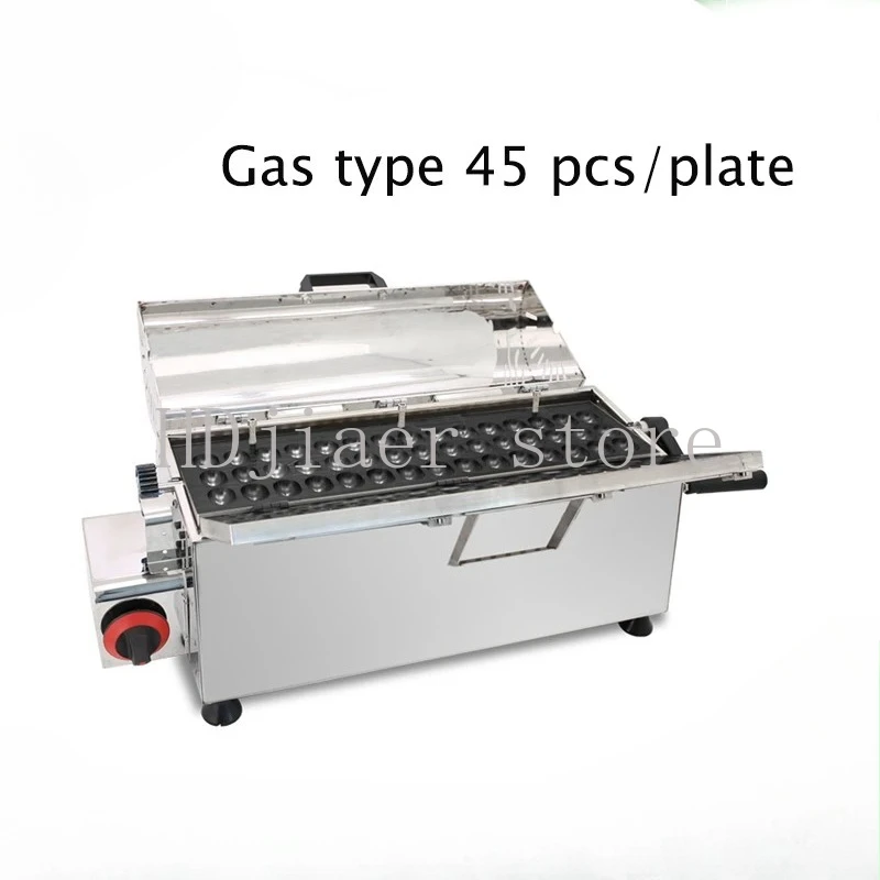 

LPG Gas Type Japanese Bubble Egg Waffle Maker Octopus Ball Skewers 45pcs Eggettes Puff Waffle Iron Maker