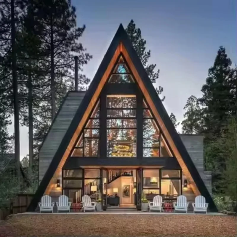 Triangular House Triangle Wooden House Triangle Prefab Home Portable Cabin Modern Premium Villa Eco Friendly Wooden Structure