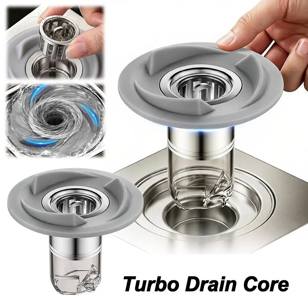 New Drain Core Self Closing Insect Proof Drain Valve Odor Proof Removable Inner Strainer Floor Drain