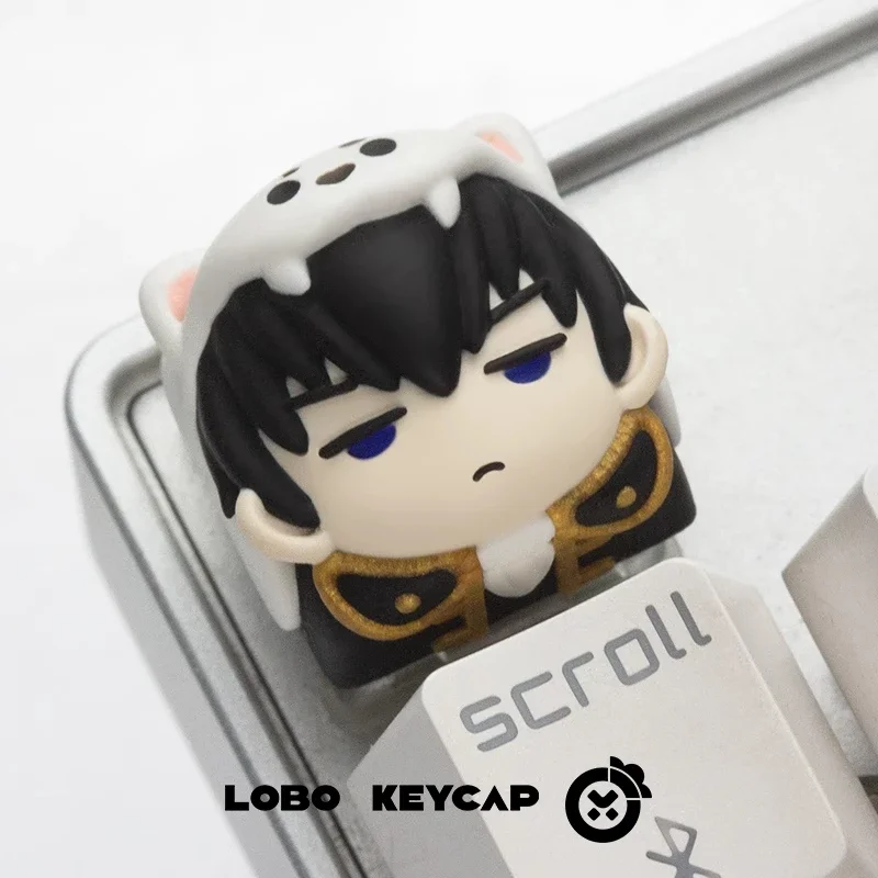 Gintama Anime Keycap Cartoon Keycap Sakata Gintoki Design Customized  For Mechanical Keyboard