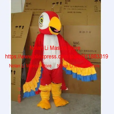 Venta caliente de alta calidad disfraces de mascota loro y pájaro conjuntos de dibujos animados neutros juegos de rol maquillaje juegos publicitarios regalos 260