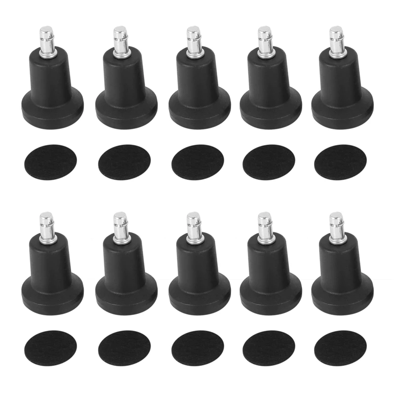 

High Profile Bell Glides Replacement For Office Chair Without Wheels & Bar Stool, Fixed Stationary Caster Glide, 10-Pack