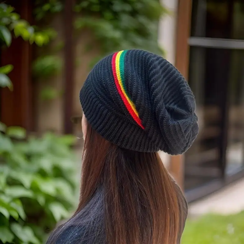 Unique Knit Hat Winter Hat Reggae Skull Caps Adds Highlight for Trendsetting 6XDA