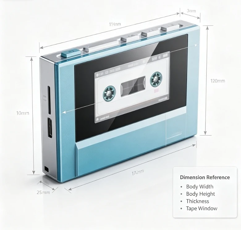 New Portable Bluetooth Audio Unit 8GB DSD Lossless Decoding Retro MP3 Walkman Pocket Music Gift Equipment