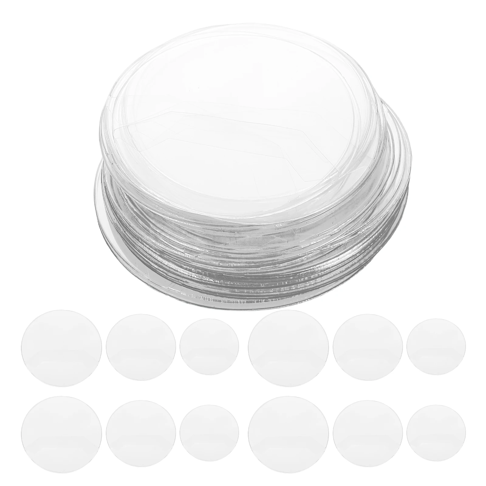 60개 두꺼운 투명 보호대 충격 방지 방수 플라스틱 배지 커버 63mm 72mm 80mm 버튼 핀 배지용 원형 배지