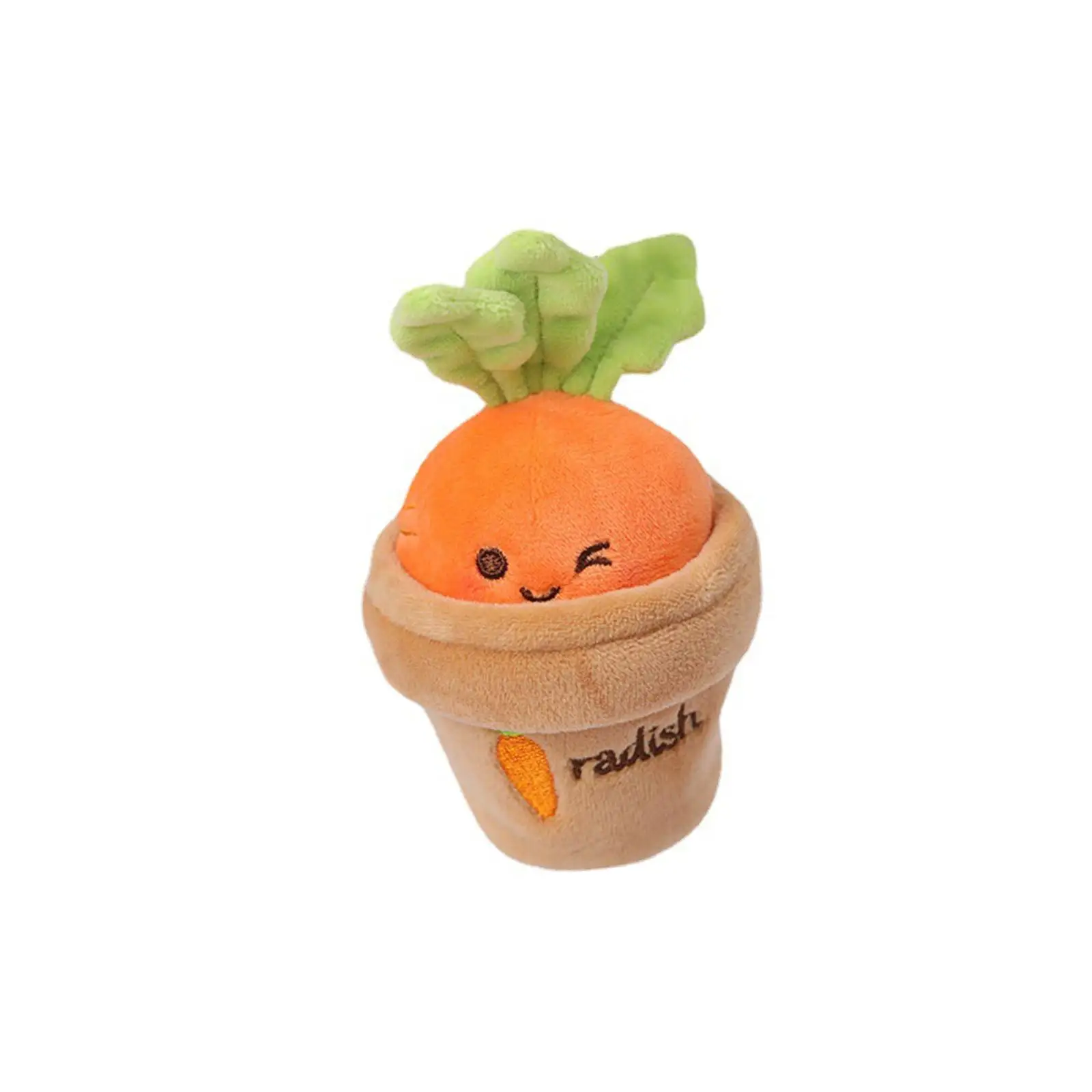 Adorable llavero de peluche de zanahoria, divertido juguete de peluche de verduras, colgante pequeño para mochila para niños, regalo de cumpleaños