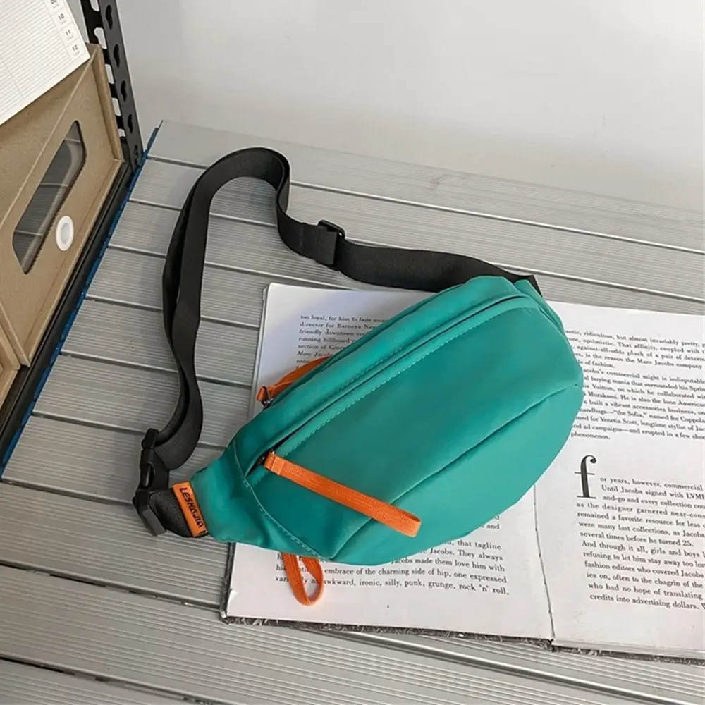 Fashion Street Style Nylon Chest Bag Waterproof Solid Color Waist Bag Personality Belt Bag Shoulder Bag Crossbody Bag Fanny Pack