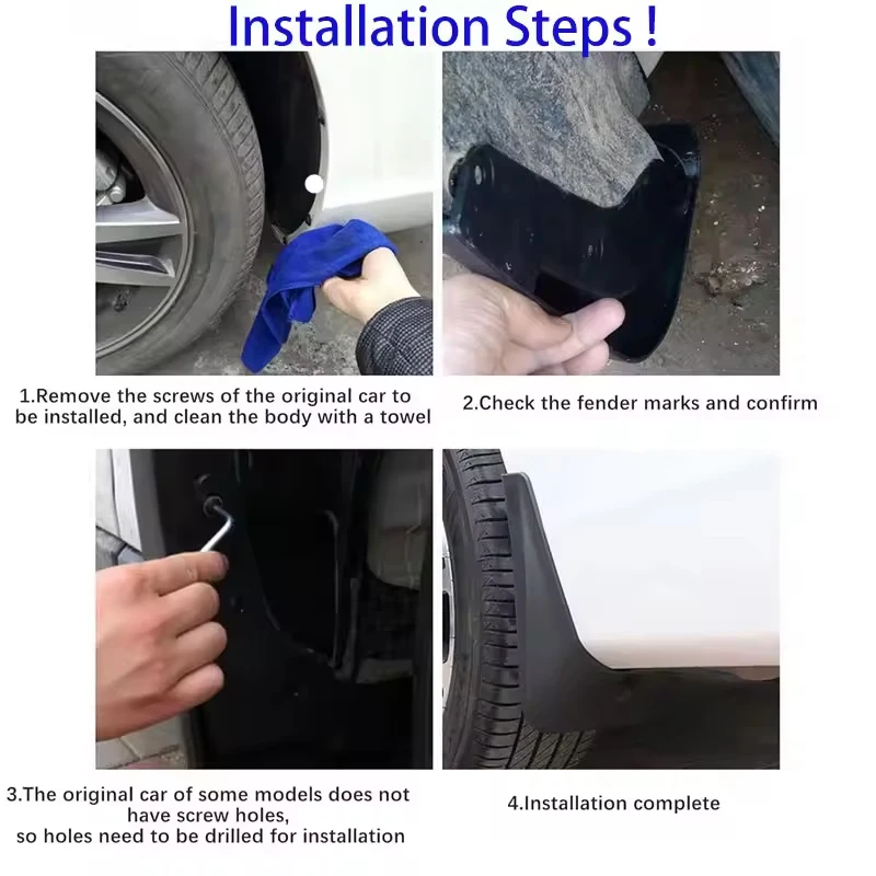 واقيات الطين مناسبة لشركة فولكس فاجن فولكس فاجن تيجوان L 2017-2025 واقيات الطين مصدات الإطارات واقيات الطين ملحقات إطارات العجلات 4x