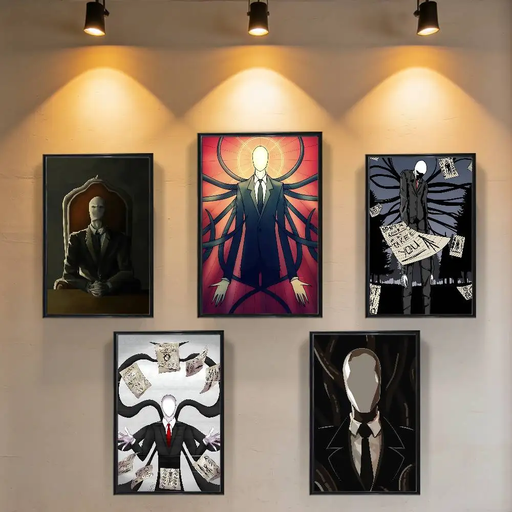 

game cool Slender Man Poster HD Art Wall Waterproof Home Living Room Bedroom Bar Aesthetic Decoration