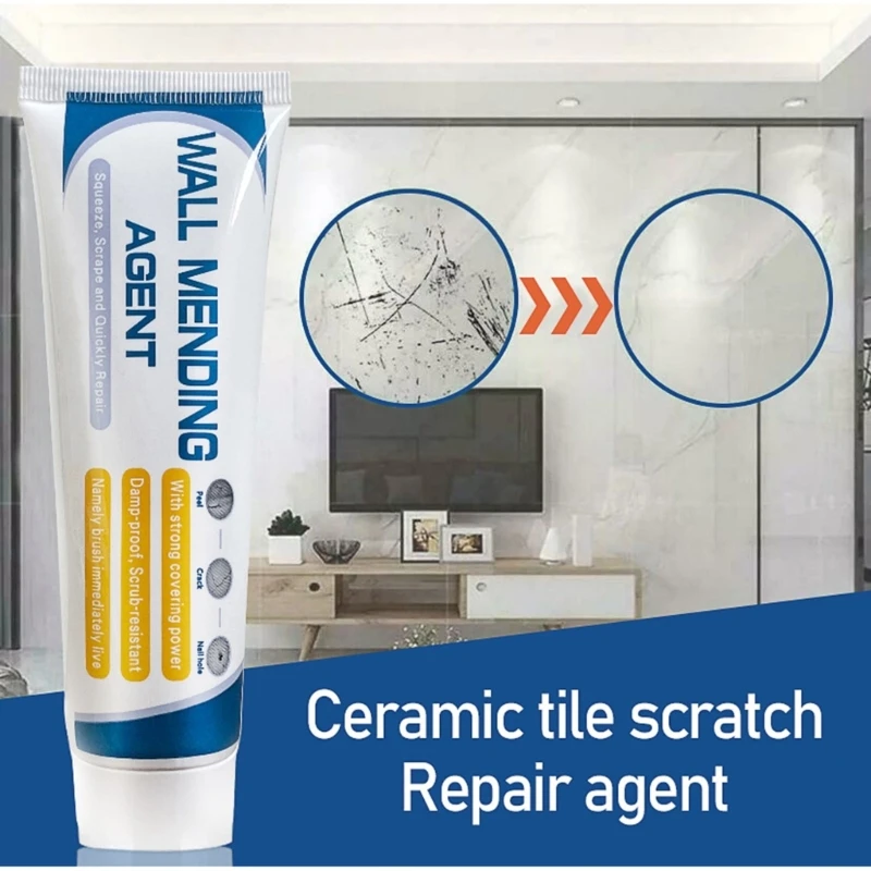 Crema eficaz para reparación grietas en pared, parches pared resistentes agua y secado rápido, solución uso